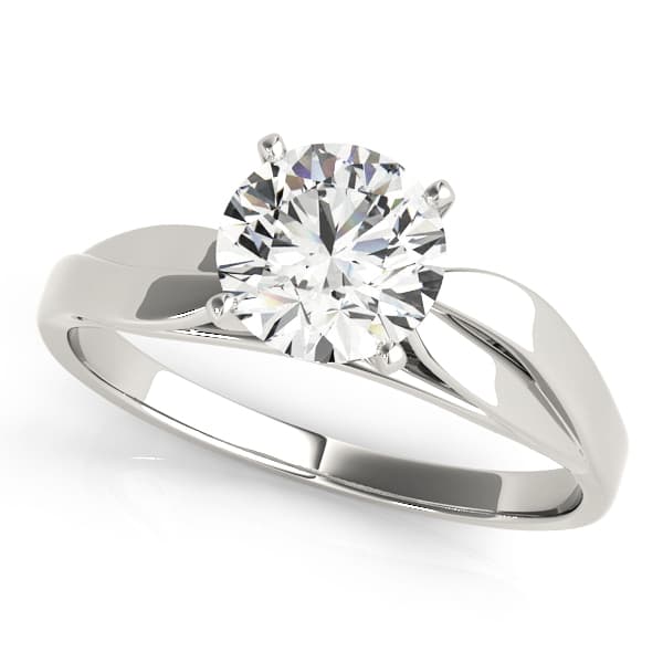 Solitaire Split Shank Engagement Ring — style 50009