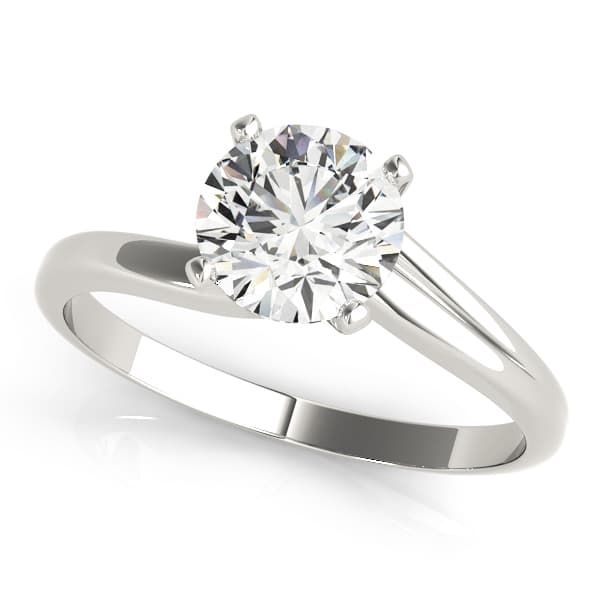 Solitaire Swirl Engagement Ring — style 50078